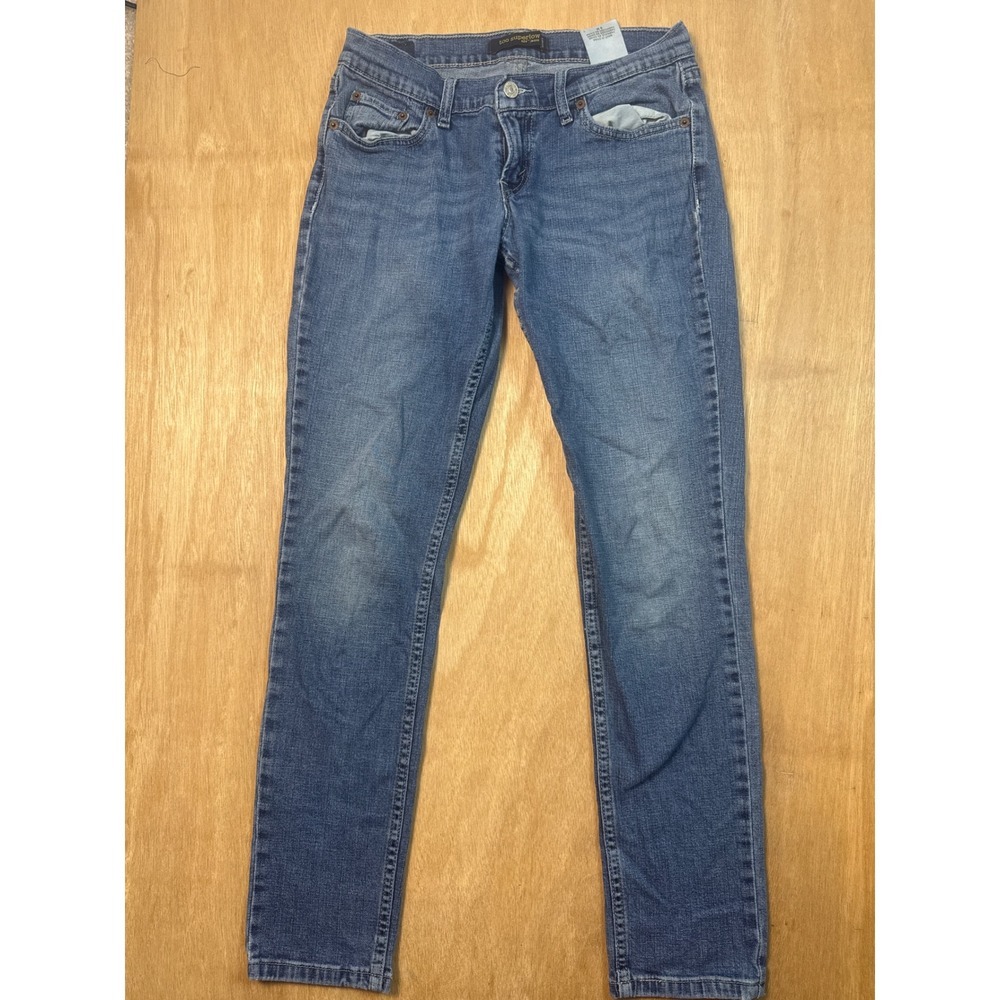 Levi's 524 Too Superlow Jeans Womens 5M Blue Excellent Skinny Low Rise Denim